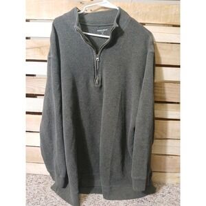 Woolrich Quarter Zip Sweater 100% Cotton Size 4XLT Gray !!!